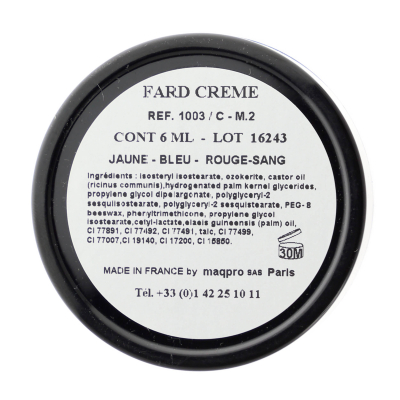Fard crème jaune/bleu/rouge