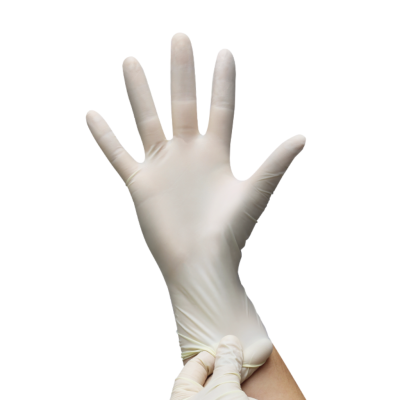 Gants latex non poudrés blancs boite de 100