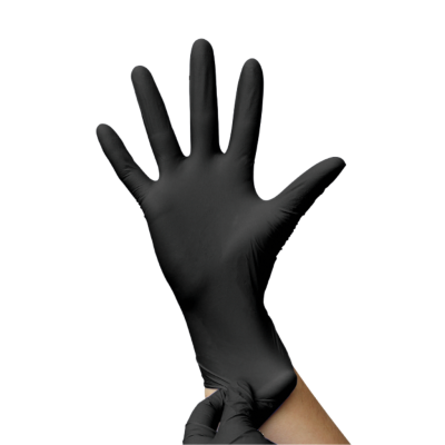 Gants nitrile non poudrés noirs AQL 1.5 - boite de 100