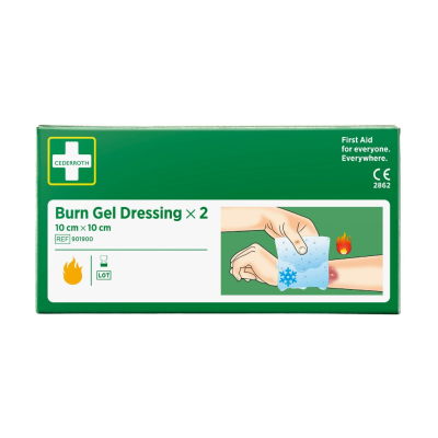 Compresses BURN GEL 10 x 10 cm en boîte de 2 Cederroth