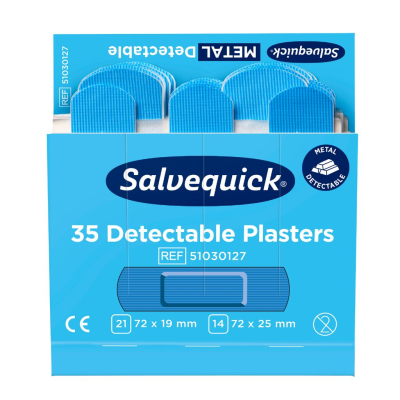 Lot de 6 recharges de pansements bleus détectables SALVEQUICK Cederroth