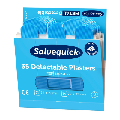 Lot de 6 recharges de pansements bleus détectables SALVEQUICK Cederroth