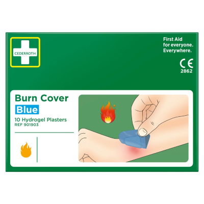 Pansements d'hydrogel bleus BURN COVER boite de 10 Cederroth
