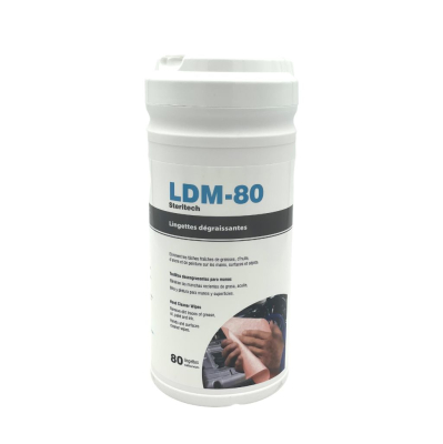 Lingettes dégraissantes mains et surfaces Steritech par 80