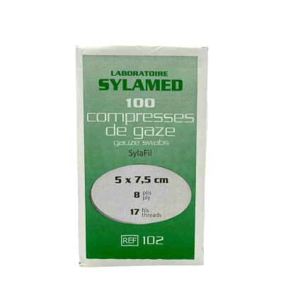 Boite de 100 compresses de gaze hydrophile non stériles