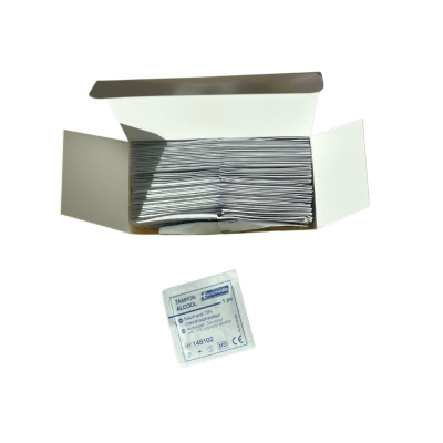 Boite de 100 Tampons d'alcool isopropylique 70% 