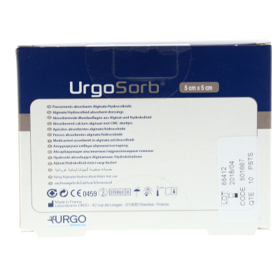 Boite de 10 Pansements hémostatiques 5 x 5 cm Urgosorb 