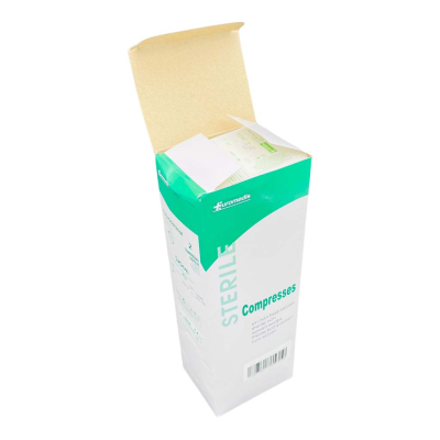 Boite de 100 sachets de 2 compresses non-tissées stériles 5x5cm