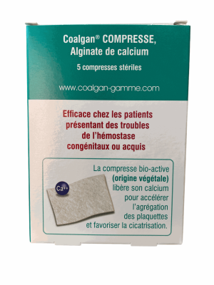 Boîte de 5 compresses hémostatiques Coalgan 