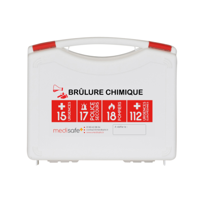 Valise de secours Brûlure chimique