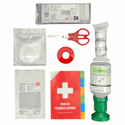Kit de secours Projection oculaire - produit chimique : coffret de secours et station de lavage