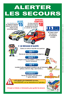 Affiche alerter les secours