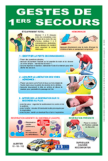 Affiche geste premiers secours