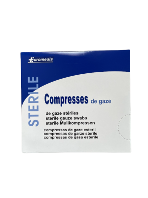 Boite de 100 Compresses de gaze stériles 5x5 cm
