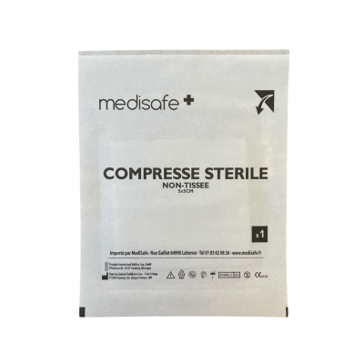 Sachet de 1 compresse non tissée stérile 5x5cm