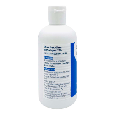 Chlorhexidine alcoolique 2% en flacon de 250 ml