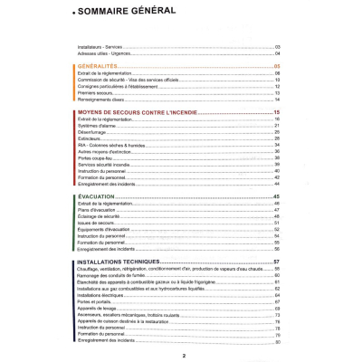 Registre de sécurité