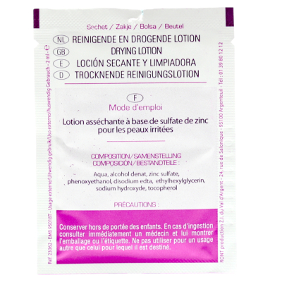 Lingette de lotion asséchante