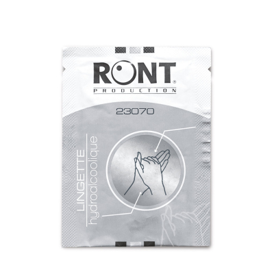 Lingette hydroalcoolique en sachet individuel