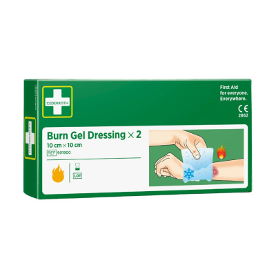 Compresses BURN GEL 10 x 10 cm en boîte de 2 Cederroth