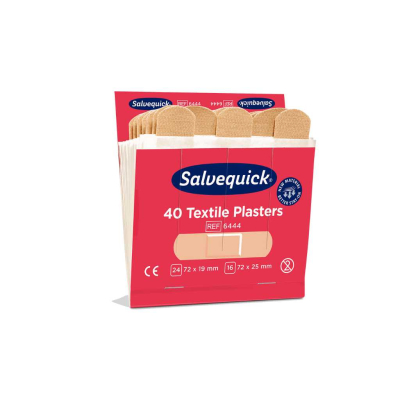 Lot de 6 recharges de 40 pansements tissés SALVEQUICK Cederroth 