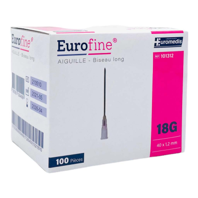 Aiguille hypodermique EUROFINE® par 100
