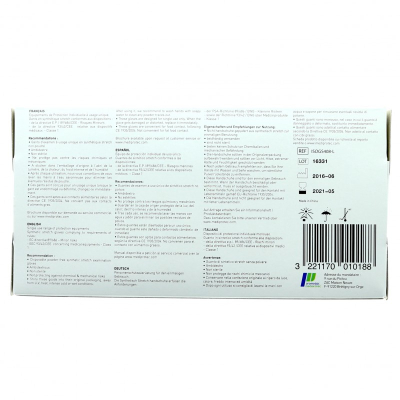 Gants stretch non poudrés blancs boite de 100