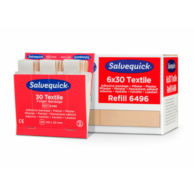 Lot de 6 recharges de 30 pansements extra long SALVEQUICK CEDERROTH 
