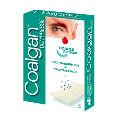 Boîte de 5 compresses hémostatiques Coalgan 