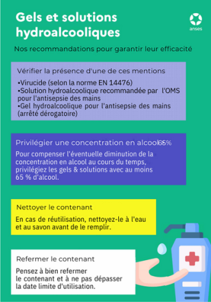 consignes de conservation du gel