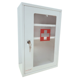 Armoire à pharmacie vide en métal petit modèle 1 porte vitrée
