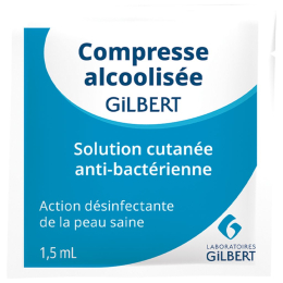 Compresse d'alcool 70° Gilbert