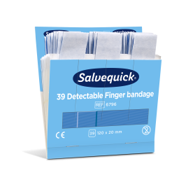 Lot de 6 pansements bleus détectables extra longs Salvequick